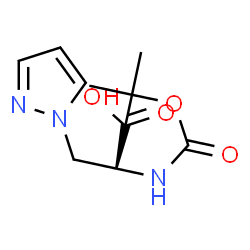 ChemSpider 2D Image | L-N-Boc-3-Pyrazol-1-yl-alanine | C11H17N3O4