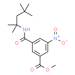 ChemSpider 2D Image | Methyl 3-nitro-5-[(2,4,4-trimethyl-2-pentanyl)carbamoyl]benzoate | C17H24N2O5