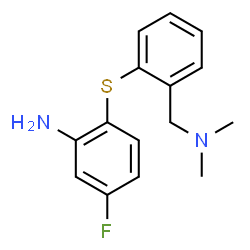 ChemSpider 2D Image | N,N-dimethyl-2-(2-amino-4-fluorophenylthio)benzylamine | C15H17FN2S