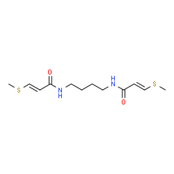 ChemSpider 2D Image | (2E,2'E)-N,N'-1,4-Butanediylbis[3-(methylsulfanyl)acrylamide] | C12H20N2O2S2