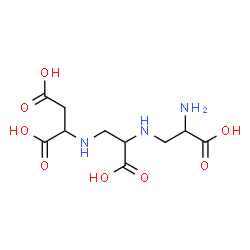 ChemSpider 2D Image | N-{2-[(2-Amino-2-carboxyethyl)amino]-2-carboxyethyl}aspartic acid | C10H17N3O8