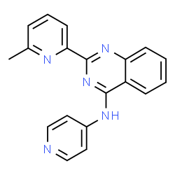 ChemSpider 2D Image | 2-(6-methylpyridin-2-yl)-N-pyridin-4-ylquinazolin-4-amine | C19H15N5