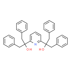 ChemSpider 2D Image | 2,2'-(2,6-Pyridinediyl)bis(1,3-diphenyl-2-propanol) | C35H33NO2