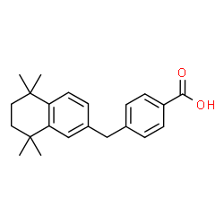 ChemSpider 2D Image | 4-[(5,5,8,8-Tetramethyl-5,6,7,8-tetrahydro-2-naphthalenyl)methyl]benzoic acid | C22H26O2