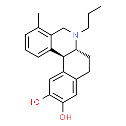 ChemSpider 2D Image | (6aR,12bS)-4-Methyl-6-propyl-5,6,6a,7,8,12b-hexahydrobenzo[a]phenanthridine-10,11-diol | C21H25NO2