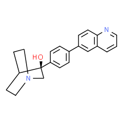 ChemSpider 2D Image | (3S)-3-[4-(6-Quinolinyl)phenyl]quinuclidin-3-ol | C22H22N2O