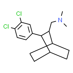 ChemSpider 2D Image | 1-[3-(3,4-Dichlorophenyl)bicyclo[2.2.2]oct-2-yl]-N,N-dimethylmethanamine | C17H23Cl2N