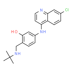 ChemSpider 2D Image | 2-[(tert-butylamino)methyl]-5-[(7-chloroquinolin-4-yl)amino]phenol | C20H22ClN3O