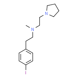 ChemSpider 2D Image | 2-(4-Iodophenyl)-N-methyl-N-[2-(1-pyrrolidinyl)ethyl]ethanamine | C15H23IN2
