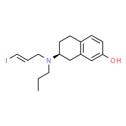 ChemSpider 2D Image | (7S)-7-{[(2E)-3-Iodo-2-propen-1-yl](propyl)amino}-5,6,7,8-tetrahydro-2-naphthalenol | C16H22INO