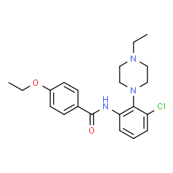 ChemSpider 2D Image | N-[3-Chloro-2-(4-ethyl-1-piperazinyl)phenyl]-4-ethoxybenzamide | C21H26ClN3O2