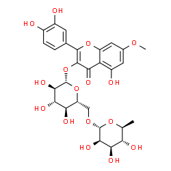 ChemSpider 2D Image | Rhamnetin 3-O-rutinoside | C28H32O16