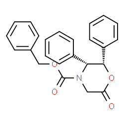 ChemSpider 2D Image | Benzyl-(2S,3R)-6-oxo-2,3-diphenylmorpholin-4-carboxylat | C24H21NO4