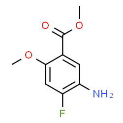 ChemSpider 2D Image | Methyl 5-amino-4-fluoro-2-methoxybenzoate | C9H10FNO3