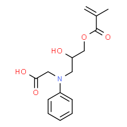 ChemSpider 2D Image | N-PHENYLGLYCINE GLYCIDYL METHACRYLATE | C15H19NO5