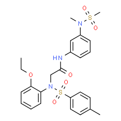 ChemSpider 2D Image | N~2~-(2-Ethoxyphenyl)-N-{3-[methyl(methylsulfonyl)amino]phenyl}-N~2~-[(4-methylphenyl)sulfonyl]glycinamide | C25H29N3O6S2