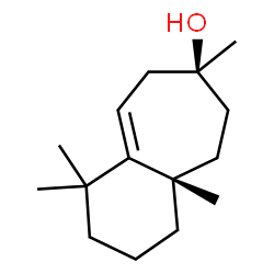 ChemSpider 2D Image | (4aS,7S)-1,1,4a,7-Tetramethyl-2,3,4,4a,5,6,7,8-octahydro-1H-benzo[7]annulen-7-ol | C15H26O