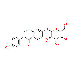 ChemSpider 2D Image | 3-(4-Hydroxyphenyl)-4-oxo-3,4-dihydro-2H-chromen-7-yl beta-D-glucopyranoside | C21H22O9
