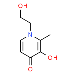 ChemSpider 2D Image | 3-Hydroxy-1-(2-hydroxyethyl)-2-methyl-4(1H)-pyridinone | C8H11NO3