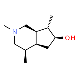 ChemSpider 2D Image | (4R,4aS,6S,7S,7aR)-2,4,7-Trimethyloctahydro-1H-cyclopenta[c]pyridin-6-ol | C11H21NO