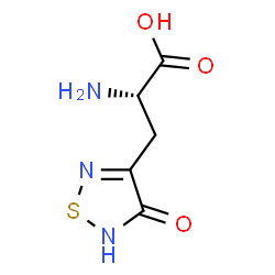 ChemSpider 2D Image | 3-(4-Oxo-4,5-dihydro-1,2,5-thiadiazol-3-yl)-L-alanine | C5H7N3O3S
