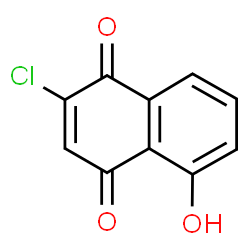 ChemSpider 2D Image | 2-Chloro-5-hydroxy-1,4-naphthoquinone | C10H5ClO3