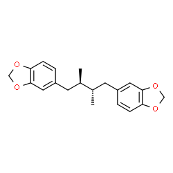 ChemSpider 2D Image | 5-[(2R,3S)-4-(1,3-Benzodioxol-5-yl)-2,3-dimethylbutyl]-1,3-benzodioxole | C20H22O4