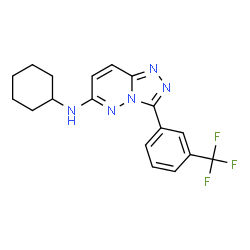 ChemSpider 2D Image | N-Cyclohexyl-3-[3-(trifluoromethyl)phenyl][1,2,4]triazolo[4,3-b]pyridazin-6-amine | C18H18F3N5