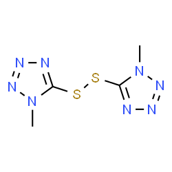ChemSpider 2D Image | 5,5'-Disulfanediylbis(1-methyl-1H-tetrazole) | C4H6N8S2
