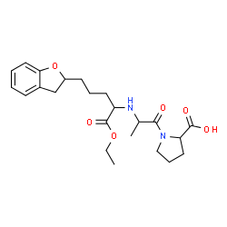 ChemSpider 2D Image | N-[5-(2,3-Dihydro-1-benzofuran-2-yl)-1-ethoxy-1-oxo-2-pentanyl]alanylproline | C23H32N2O6