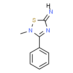 ChemSpider 2D Image | (5Z)-2-Methyl-3-phenyl-1,2,4-thiadiazol-5(2H)-imine | C9H9N3S