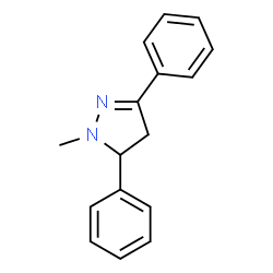 ChemSpider 2D Image | 1-Methyl-3,5-diphenyl-4,5-dihydro-1H-pyrazole | C16H16N2