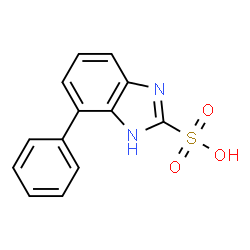 ChemSpider 2D Image | 4-Phenyl-1H-benzimidazole-2-sulfonic acid | C13H10N2O3S