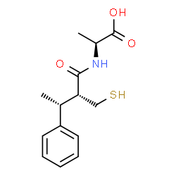 ChemSpider 2D Image | N-[(2R,3R)-3-Phenyl-2-(sulfanylmethyl)butanoyl]-L-alanine | C14H19NO3S