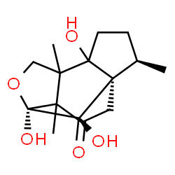 ChemSpider 2D Image | (1S,2R,9S,13R)-5,9,13-Trihydroxy-2,6,10-trimethyl-8-oxatetracyclo[7.3.1.0~1,5~.0~6,10~]tridecan-11-one | C15H22O5