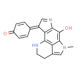 ChemSpider 2D Image | 4-(6-Hydroxy-5-methyl-1,2,3,5-tetrahydro-9H-dipyrrolo[4,3,2-de:2',3'-h]quinolin-9-ylidene)-2,5-cyclohexadien-1-one | C19H15N3O2
