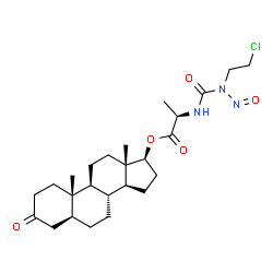 ChemSpider 2D Image | (5alpha,17beta)-3-Oxoandrostan-17-yl N-[(2-chloroethyl)(nitroso)carbamoyl]-D-alaninate | C25H38ClN3O5