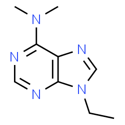 ChemSpider 2D Image | N(6)-dimethyl-N(9)-ethyladenine | C9H13N5