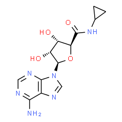 ChemSpider 2D Image | 5'-(N-Cyclopropyl)carboxamidoadenosine | C13H16N6O4