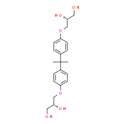 ChemSpider 2D Image | (2R,2'R)-3,3'-[2,2-Propanediylbis(4,1-phenyleneoxy)]di(1,2-propanediol) | C21H28O6