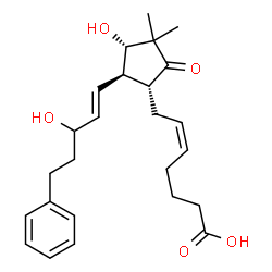 ChemSpider 2D Image | (5Z)-7-{(1R,4S,5R)-4-Hydroxy-5-[(1E)-3-hydroxy-5-phenyl-1-penten-1-yl]-3,3-dimethyl-2-oxocyclopentyl}-5-heptenoic acid | C25H34O5