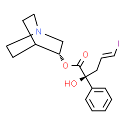 ChemSpider 2D Image | (3R)-1-Azabicyclo[2.2.2]oct-3-yl (2S,4E)-2-hydroxy-5-iodo-2-phenyl-4-pentenoate | C18H22INO3
