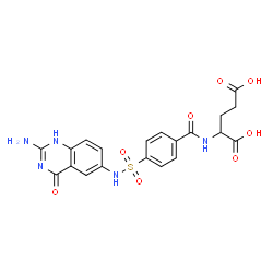 ChemSpider 2D Image | N-{4-[(2-Amino-4-oxo-1,4-dihydro-6-quinazolinyl)sulfamoyl]benzoyl}glutamic acid | C20H19N5O8S