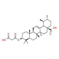 ChemSpider 2D Image | (3beta,18xi)-3-(2-Carboxyacetoxy)urs-12-en-28-oic acid | C33H50O6