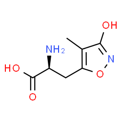 ChemSpider 2D Image | 3-(4-Methyl-3-oxo-2,3-dihydro-1,2-oxazol-5-yl)-L-alanine | C7H10N2O4