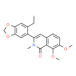 ChemSpider 2D Image | 3-(6-Ethyl-1,3-benzodioxol-5-yl)-7,8-dimethoxy-2-methyl-1(2H)-isoquinolinone | C21H21NO5
