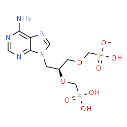 ChemSpider 2D Image | 9-(S)-[2,3-di(phosphonylmethoxy)propyl]adenine | C10H17N5O8P2