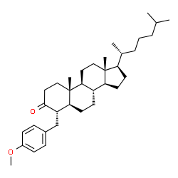 ChemSpider 2D Image | (4alpha,5alpha)-4-(4-Methoxybenzyl)cholestan-3-one | C35H54O2
