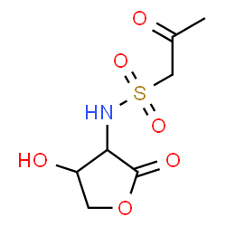 ChemSpider 2D Image | N-(4-Hydroxy-2-oxotetrahydro-3-furanyl)-2-oxo-1-propanesulfonamide | C7H11NO6S