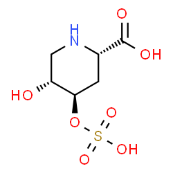 ChemSpider 2D Image | (2S,4R,5R)-5-Hydroxy-4-(sulfooxy)-2-piperidinecarboxylic acid | C6H11NO7S